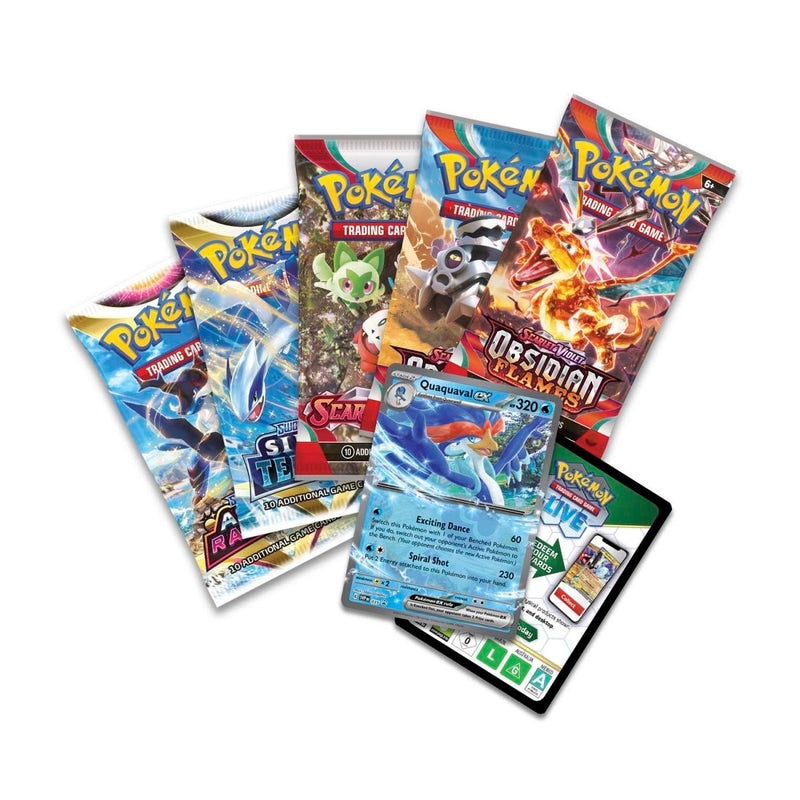 Pokemon TCG: Paldea Partners Tin - Quaquaval EX Card Game Pokemon
