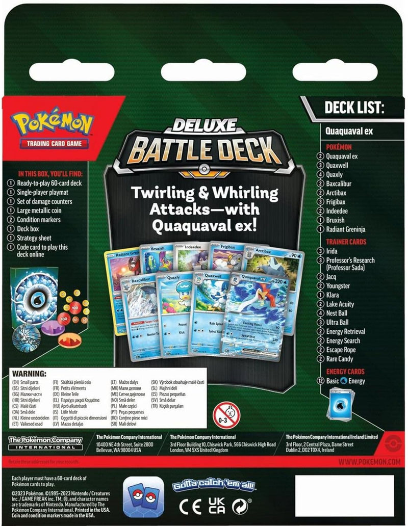 Pokemon TCG: Quaquaval Ex Deluxe Battle Deck Card Game Pokemon
