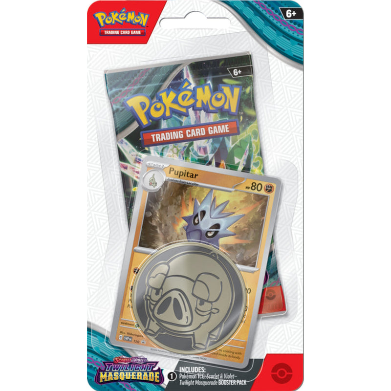 Pokemon TCG: Scarlet & Violet Twilight Masquerade Checklane Blister - Pupitar Card Game Pokemon