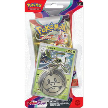 Pokemon TCG: Scarlet & Violet Checklane Blister Booster Pack - Spidops Card Game Pokemon