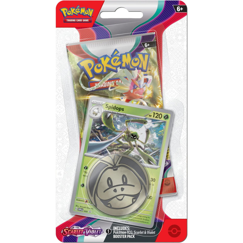 Pokemon TCG: Scarlet & Violet Checklane Blister Booster Pack - Spidops Card Game Pokemon