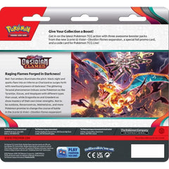 Pokemon TCG: Scarlet & Violet - Obsidian Flames 3-Pack Blister - Houndstone Card Game Pokemon