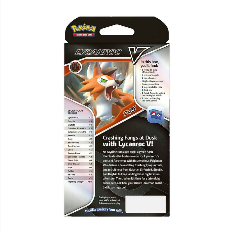 Pokemon TCG: V Battle Deck - Lycanroc or Corviknight - 8 Decks Card Game Pokemon