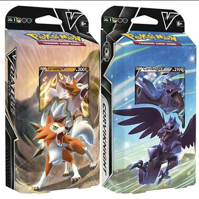 Pokemon TCG: V Battle Deck - Lycanroc or Corviknight - 8 Decks Card Game Pokemon