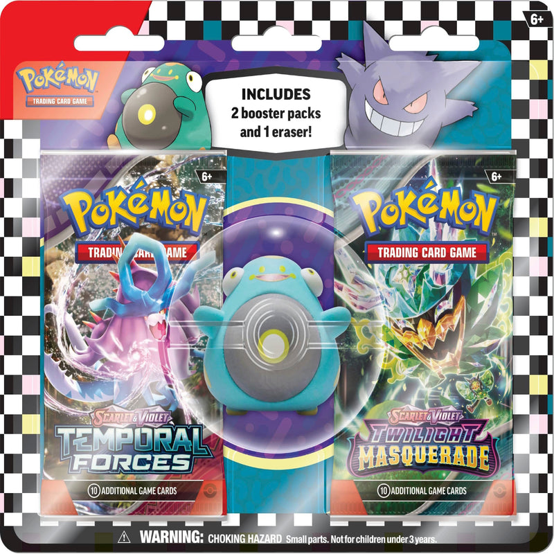 Pokemon TCG: Back to School Eraser Blister Pack - Bellibolt Card Game Pokemon