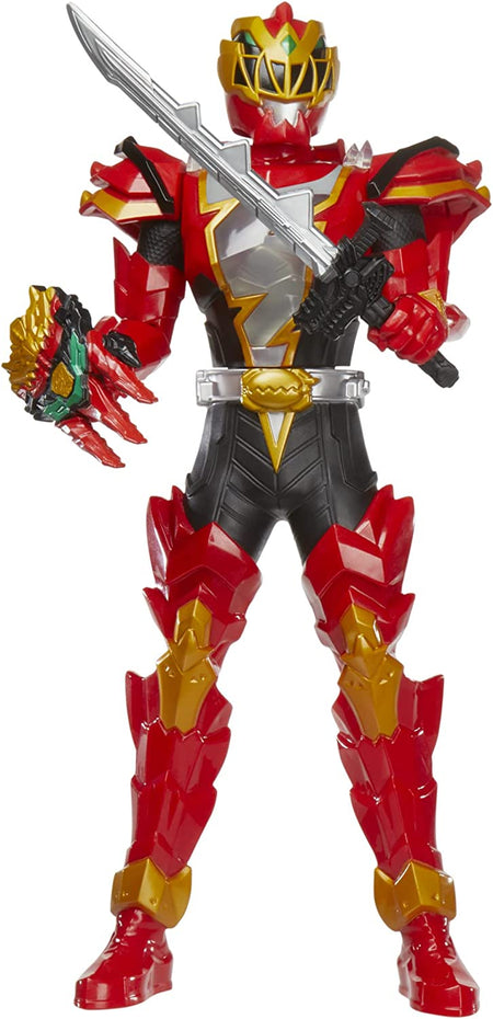 Power Rangers Dino Fury Spiral Strike Red Ranger 12-inch Scale Electronic Spinning and Light FX Action Figure Toys & Games Hasbro