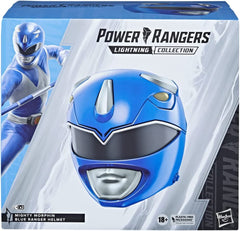 Power Rangers Lightning Collection Mighty Morphin Blue Ranger Premium Collector Helmet Full-Scale for Display, Roleplay, Cosplay Toys & Games Hasbro