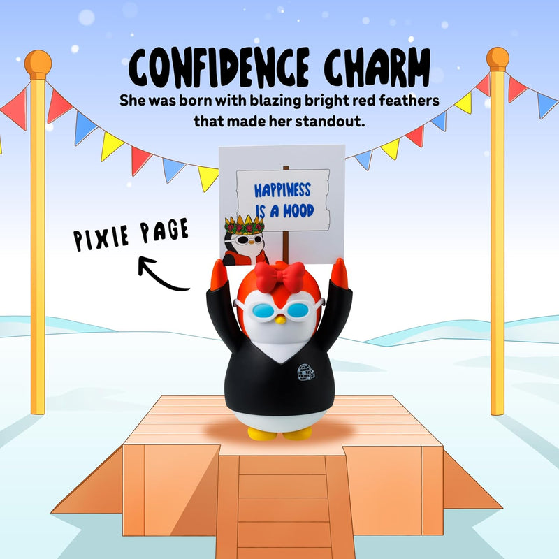 Pudgy Penguins: 4.5 Inch Figurine Positive Penguin - Pixie Paige Toys & Games Pudgy Penguins