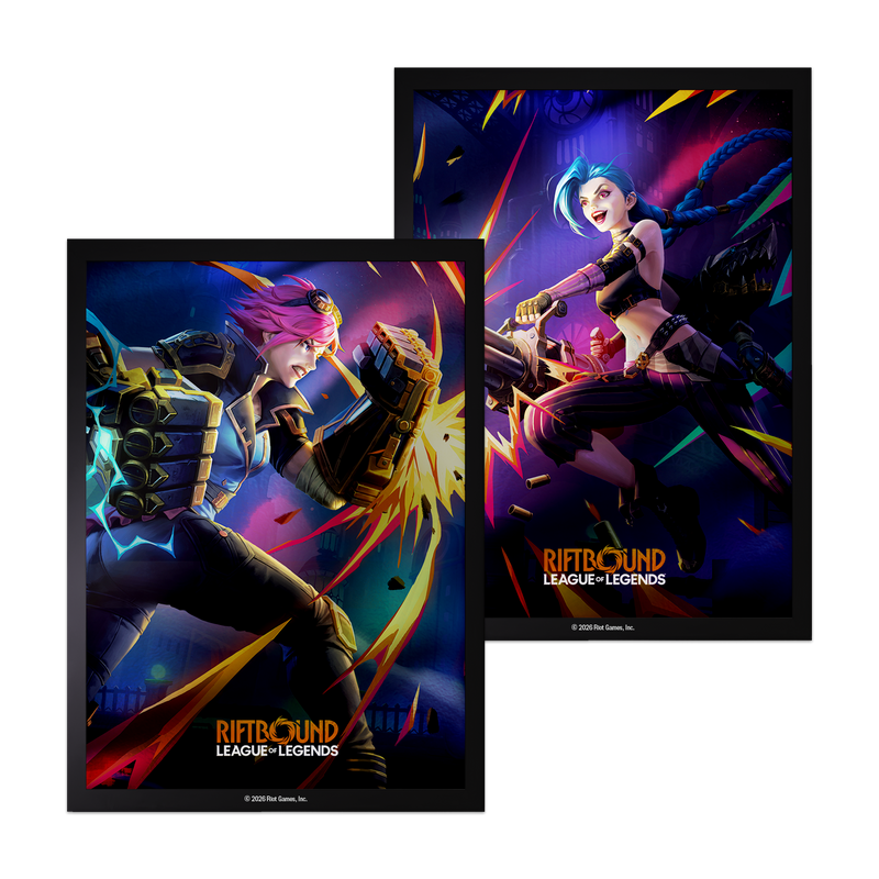 Riftbound League of Legends TCG: Vendetta Art Sleeve #1 (Vi vs Jinx)