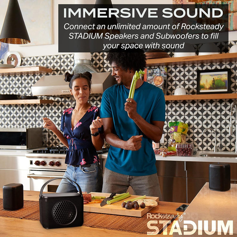 Rocksteady Stadium Subwoofer| Link Unlimited Speakers | 16 Hour Battery Life| Bluetooth Portable Bass Electronics Rocksteady
