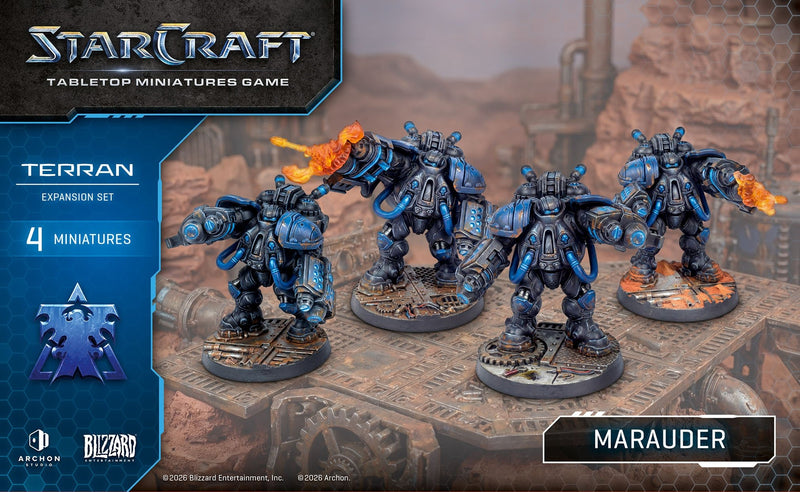 Starcraft: The Miniatures Game: Terran: Marauder Expansion Set Tabletop Miniatures Archon Studios