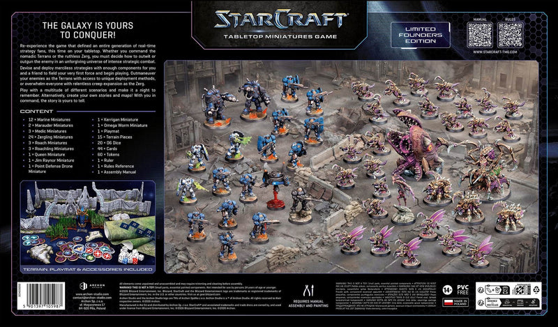 Starcraft: The Miniatures Game: Two Player Starter Set - Founders Edition Tabletop Miniatures Archon Studios