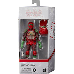Star Wars: The Black Series - 6-Inch Scout Trooper (Holiday Edition) and Grogu in Holiday-Themed Bag Toys & Games Hasbro