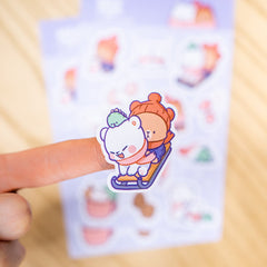 Milk Mocha Bear: Sticker Pack - Winter Fun Decorative Stickers Milk Mocha Bear