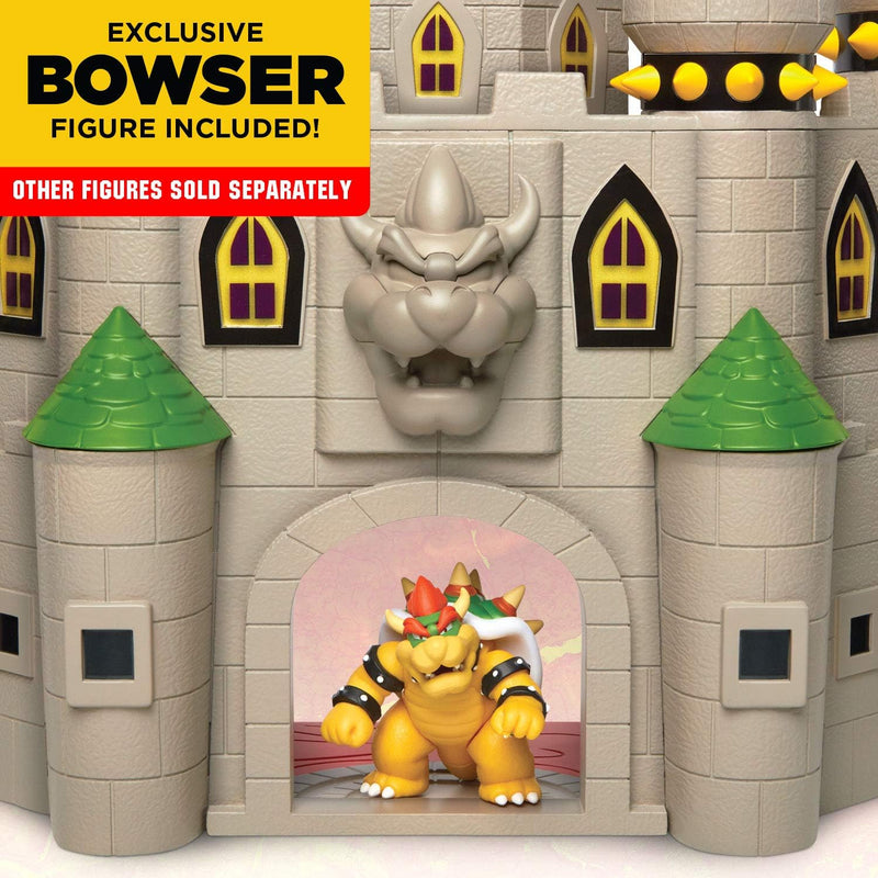 Super Mario Nintendo Deluxe Bowser's Castle Playset Toys & Games JAKKS Pacific