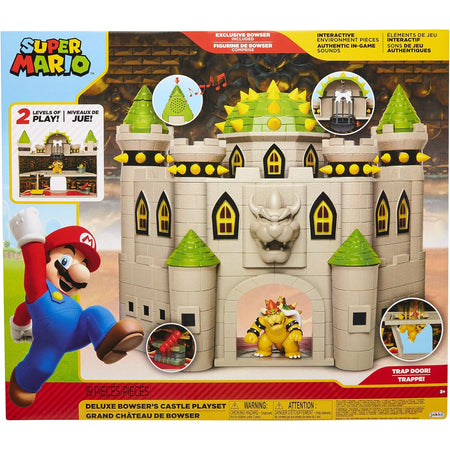 Super Mario Nintendo Deluxe Bowser's Castle Playset Toys & Games JAKKS Pacific