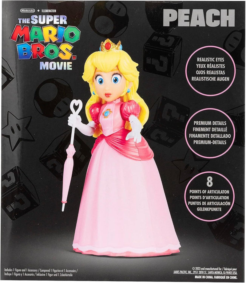 The Super Mario Bros. Movie - Princess Peach Action Figure - 5" Toys & Games JAKKS Pacific
