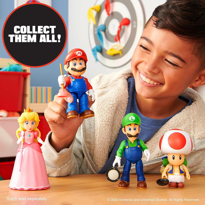 The Super Mario Bros. Movie - Princess Peach Action Figure - 5" Toys & Games JAKKS Pacific