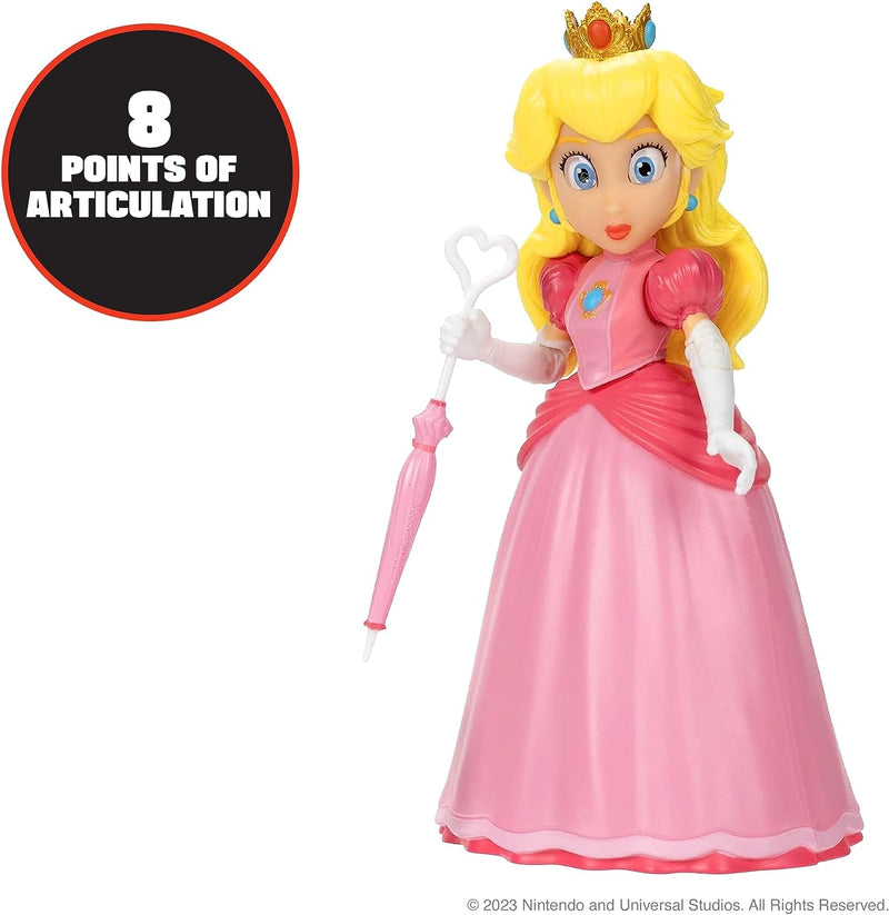 The Super Mario Bros. Movie - Princess Peach Action Figure - 5" Toys & Games JAKKS Pacific