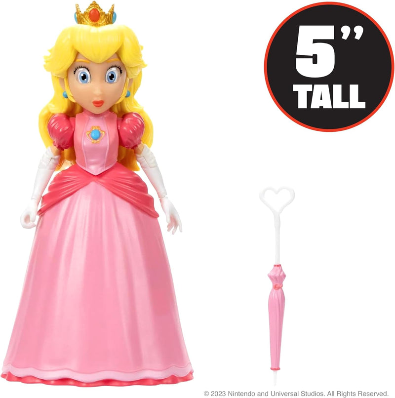 The Super Mario Bros. Movie - Princess Peach Action Figure - 5" Toys & Games JAKKS Pacific