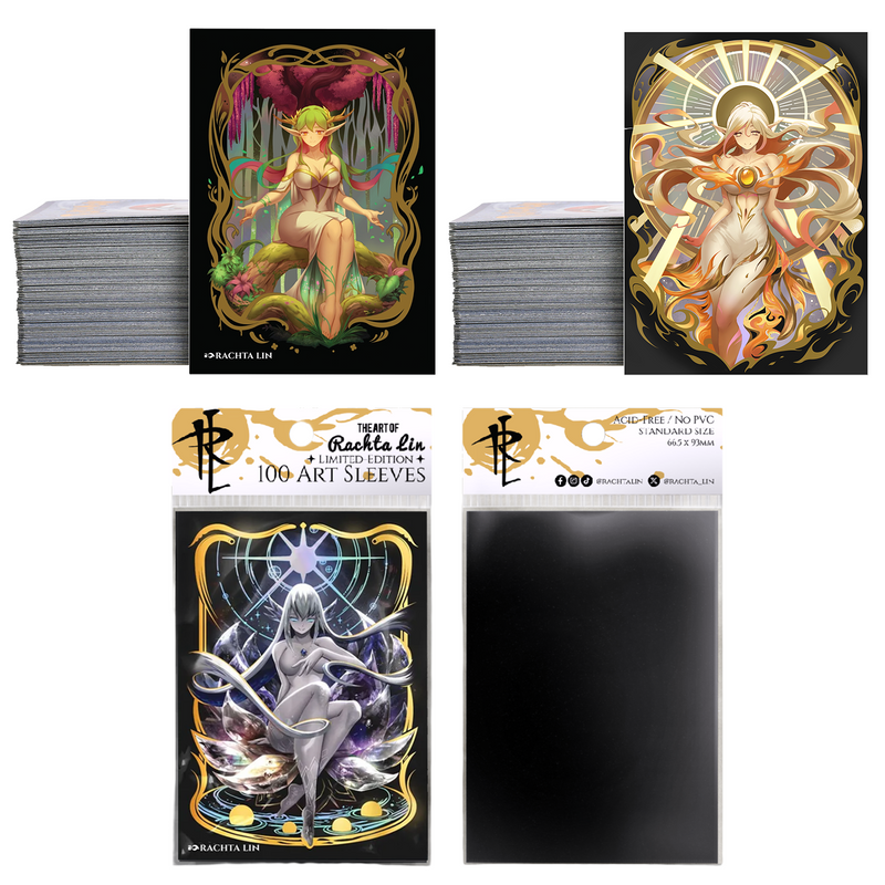 The Art of Rachta Lin: Sleeve Bundle - Elf/Jeweled Lotus/Soul Ring Card Game Accessories The Art of Rachta Lin