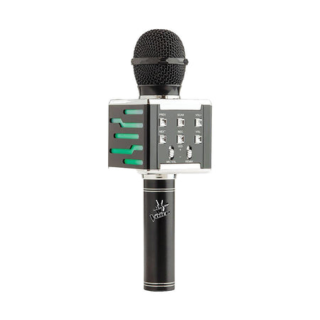 The Voice Champ Deluxe Wireless Handheld Karaoke Microphone, Speaker with LED Lights, Multiple Sound Effects, Play Music and Record Vocals… Electronics The Voice