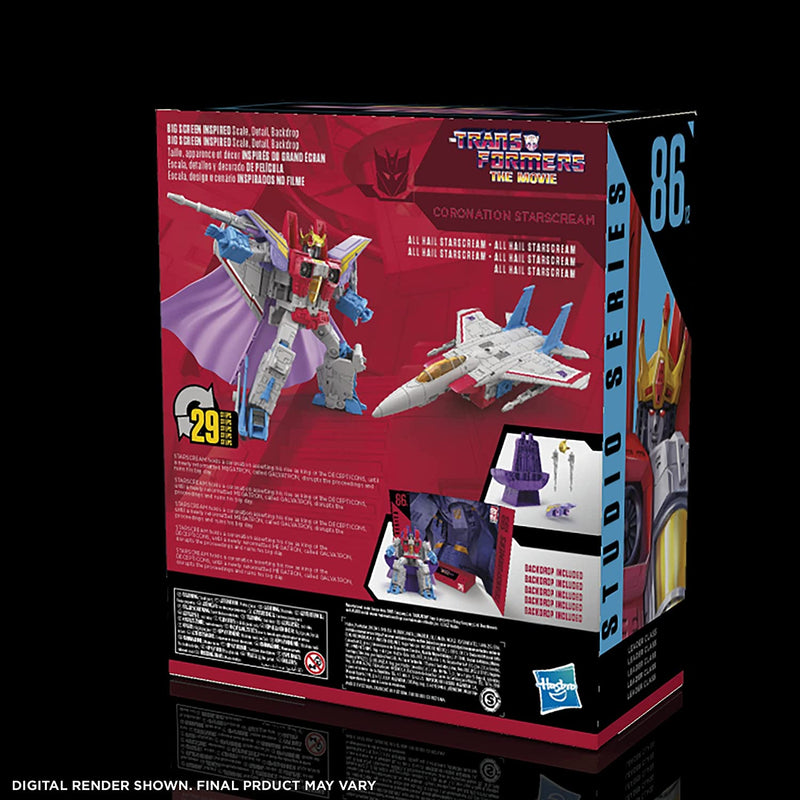Transformers Studio Series 86-12 Leader The Transformers: The Movie 1986 Coronation Starscream 8.5 Inch Action Figure Toys & Games Hasbro
