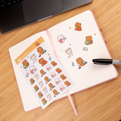 Milk Mocha Bear: Self-Care Planner Sticker Sheets Decorative Stickers Milk Mocha Bear