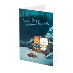 Milk Mocha Bear: Christmas Cards - Cold Days Warm Hearts Greeting & Note Cards Milk Mocha Bear
