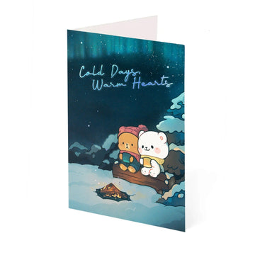 Milk Mocha Bear: Christmas Cards - Cold Days Warm Hearts Greeting & Note Cards Milk Mocha Bear