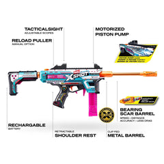 XSHOT Pro Motorized Piston Pump Toy Dart Blaster Toys & Games Zuru