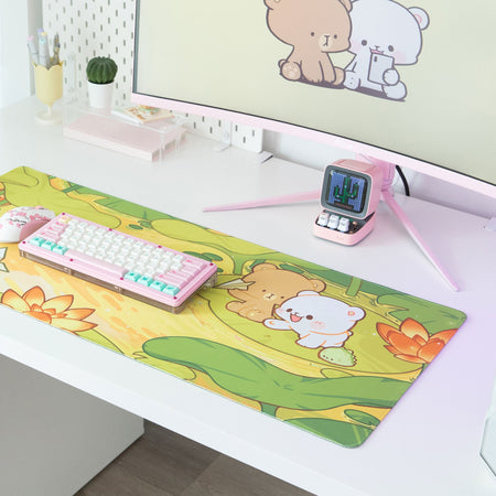 Milk Mocha Bear: Pond Adventure Desk Mat Home Decor Milk Mocha Bear