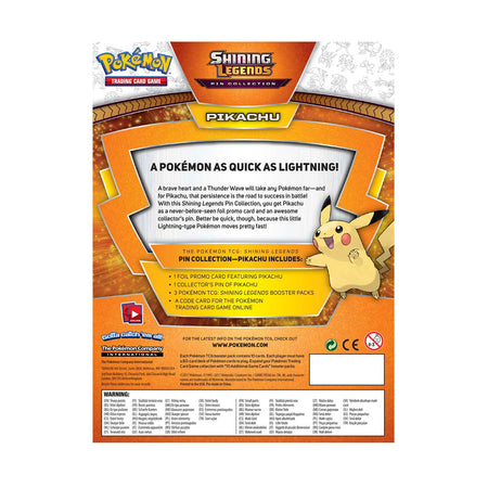 Pokemon TCG: Shining Legends Pin Collection - Pikachu Card Game Pokemon