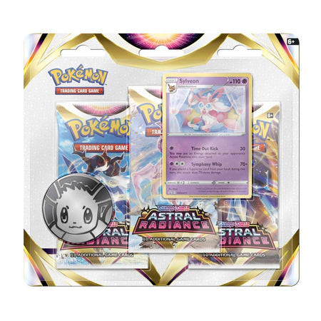 Pokemon TCG: Sword & Shield Astral Radiance - 3 Booster Blister Pack - Eevee Card Game Pokemon