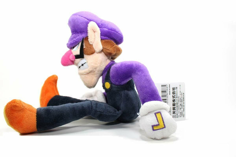 Super Mario All Star Collection Waluigi Plush 13" Toys & Games Sanei