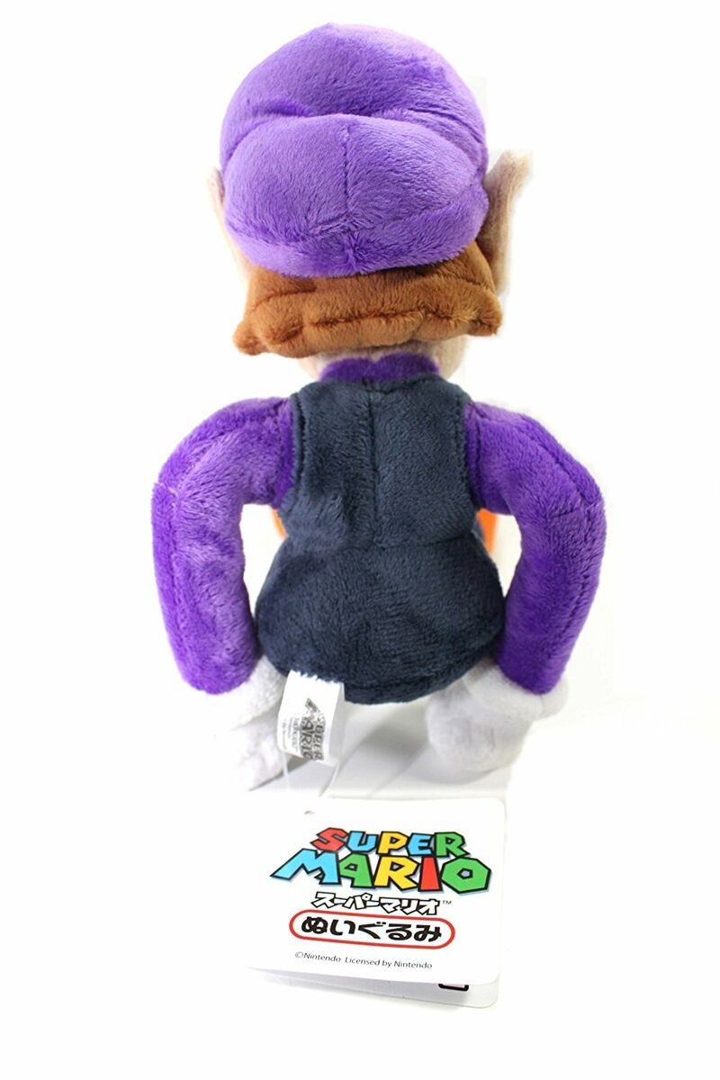 Super Mario All Star Collection Waluigi Plush 13" Toys & Games Sanei