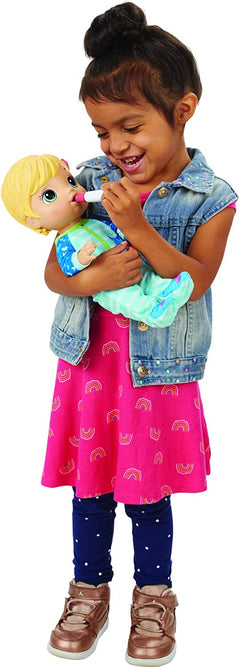 Baby Alive Mix My Medicine Baby Doll, Blonde Hair, Kitty-Cat Pajamas Toys & Games Hasbro