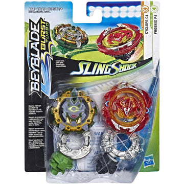 Beyblade: Burst Turbo Slingshock Dual Pack - Phoenix P4 + Cyclops C4 Toys & Games Hasbro