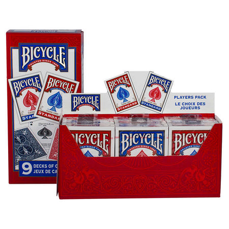 Bicycle Poker Size Standard Playing Cards - 9 Deck Pack Card Game Bicycle