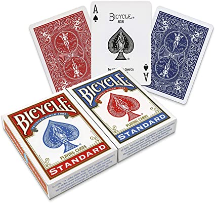 Bicycle Poker Size Standard Playing Cards - 9 Deck Pack Card Game Bicycle