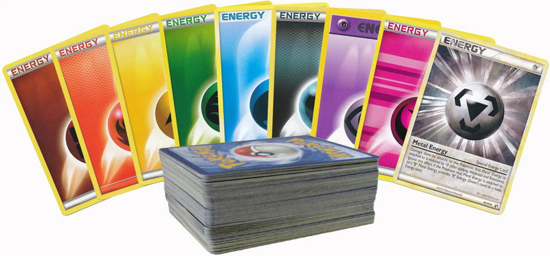 Bulk Pokemon Cards: 90 Assorted Energy Cards, 10 of Each Type Card Game Pokemon