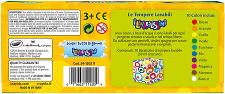 Crayola Washable Kids Paint Classic Colors 10-Count - 59mL / 2 fl oz Toys & Games Crayola