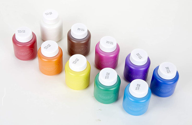 Crayola Washable Kids Paint Classic Colors 10-Count - 59mL / 2 fl oz Toys & Games Crayola