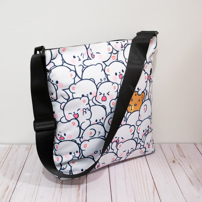 Milk Mocha Bear: Overwhelmed Cross Body Bag Handbags Milk Mocha Bear
