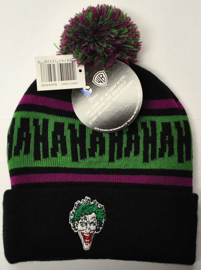 DC Comics The Joker HAhaHAha Cuff Beanie Toque Hat House & Home DC Comics