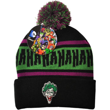 DC Comics The Joker HAhaHAha Cuff Beanie Toque Hat House & Home DC Comics