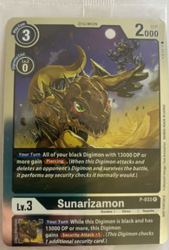 Digimon Card Game: Booster Promotion Card - Sunarizamon Holo Promo Foil P-033 Card Game Bandai Namco
