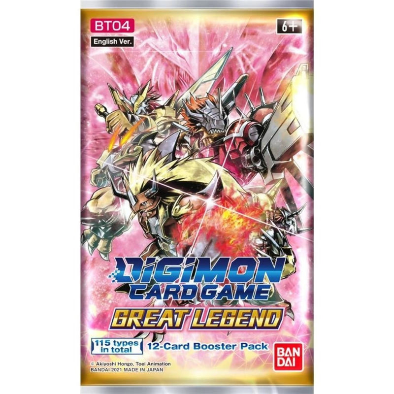 Digimon Card Game: Great Legend (BT04) Booster Box - 24 Packs Card Game Bandai Namco