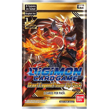 Digimon Card Game: Great Legend Power Up Pack - 2 Cards Per Pack Card Game Bandai Namco