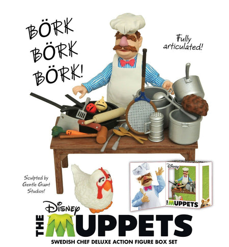 Disney's The Muppets Swedish Chef Action Figure w/ Accessories - Deluxe Select Toys & Games Disney